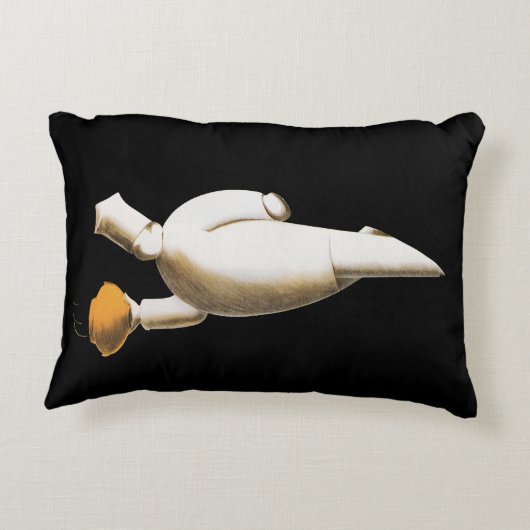 アールデコ レストランシェフ、ヴィンテージ ビジネス アクセントクッション (裏面)