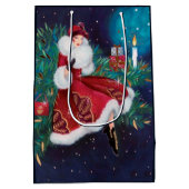 アールデコ・レトロヴィンテージクリスマスレディパーティー ミディアムペーパーバッグ (裏面)