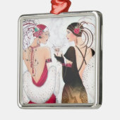アールデコ・レトロヴィンテージクリスマスレディース メタルオーナメント (左)
