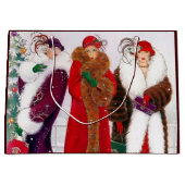 アールデコ・レトロヴィンテージクリスマスレディース ラージペーパーバッグ (正面)