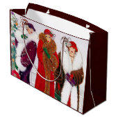 アールデコ・レトロヴィンテージクリスマスレディース ラージペーパーバッグ (裏面アングル)