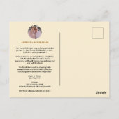 アールデコ レトロ ブラック＆ゴールド ウェディング アニバーサリー ポストカード (裏面)