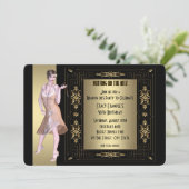 アールデコ ロアリング20's 誕生日パーティー 招待状 (スタンド正面)