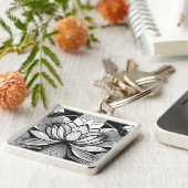 アールデコ ロータス キーチェーン (側面)