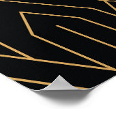 アールデコ:ヴィンテージ幾何学的な壁紙。 ポスター (角)