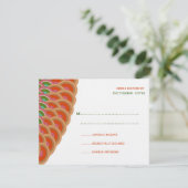 アールデコ・ヴィンテージ・スキャロプ・ファン・ボホ・ア結婚ジアンズ 出欠カード (スタンド正面)