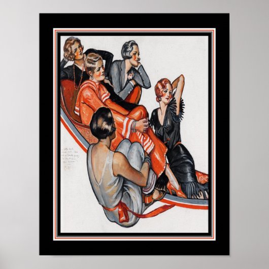 アールデコ「小さな黒いブロンドが言った…」ca. 1929 ポスター (正面)