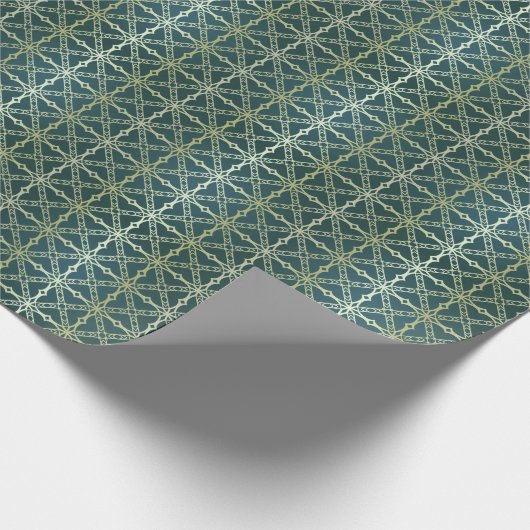 アールデコ・幾何学的なヴィンテージラグジュアリー ラッピングペーパー (角)