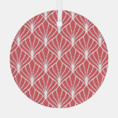 アールデコ、幾何学的シームレスパターン。 ガラスオーナメント (裏面)