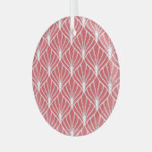 アールデコ、幾何学的シームレスパターン。 ガラスオーナメント (正面左)