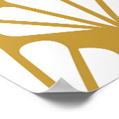 アールデコ、幾何学的フローラのシームレスなパターン。 ポスター (角)