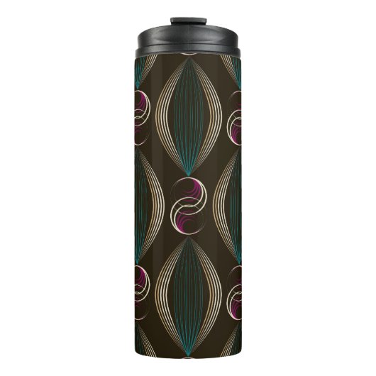 アールデコ：幾何学的ヴィンテージパターン。 タンブラー (正面)