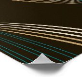 アールデコ:幾何学的ヴィンテージパターン。 ポスター (角)