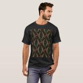 アールデコ:幾何学的ヴィンテージパターン。 Tシャツ (正面フル)