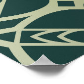 アールデコ、幾何学的ヴィンテージ贅沢 ポスター (角)