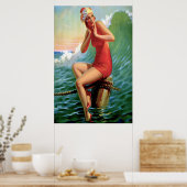 アールデコ – 座かわいらし ポスター (キッチン)