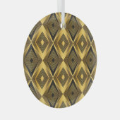 アールデコ:抽象芸術ジオメトリ背景 ガラスオーナメント (正面右)