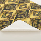 アールデコ:抽象芸術ジオメトリ背景 シェルパブランケット (3/4)