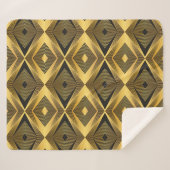 アールデコ:抽象芸術ジオメトリ背景 シェルパブランケット (正面(横))