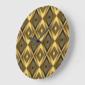 アールデコ:抽象芸術ジオメトリ背景 ラージ壁時計 (傾斜)