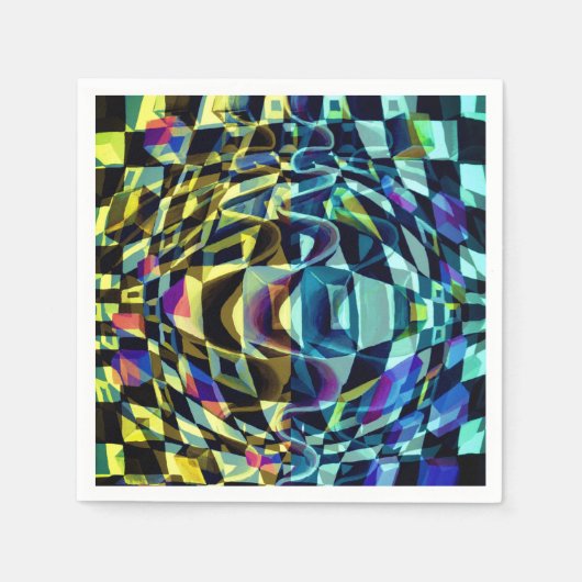 アールデコ-抽象芸術拡散 スタンダードカクテルナプキン (正面)