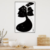 アールデコ/新しい～ザ・ブラック・ケープバイベアズリー ポスター (キッチン)