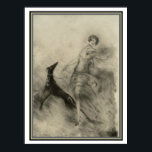 アールデコ「犬と女の子」by Louis Icart 12 x 16 ポスター<br><div class="desc">ユニークプリントbyルイ・イカルト「犬と女の子」</div>