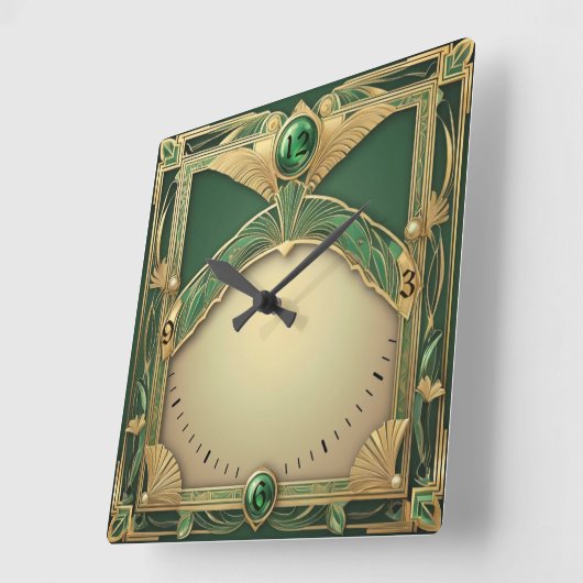 アールデコ 独占的 スクエア壁時計 (傾斜)