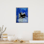 アールデコ、私たちの野生生物のヴィンテージを殺さない ポスター (キッチン)