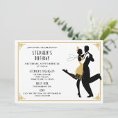 アールデコ/素晴らしギャツビー/Roaring 1920s Birthday Party 招待状 (スタンド正面)