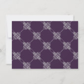 アールデコ |紫と銀のフィリグリー セーブザデート (裏面)