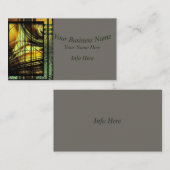 アールデコ(緑と金ゴールド) 名刺 (正面/裏面)