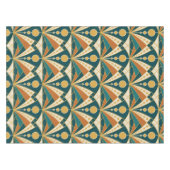 アールデコ(緑、錆び金ゴールド) テーブルクロス (正面(横))