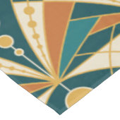 アールデコ(緑、錆び金ゴールド) テーブルクロス (アングル)