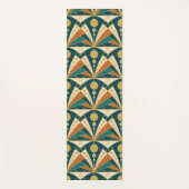 アールデコ(緑、錆、金ゴールド) ヨガマット (正面)