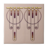 アールデコ「色合い」タイル タイル (正面)