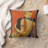 アールデコ「踊りカップル」装飾用クッション クッション (ブランケット)