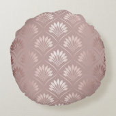 アールデコ:金ゴールド格子エレガンス。 ラウンドクッション (裏面)