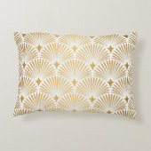 アールデコ:金ゴールド – ホワイトエレガンス。 アクセントクッション (裏面)