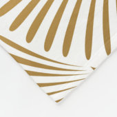 アールデコ:金ゴールド – ホワイトエレガンス。 フリースブランケット (角)