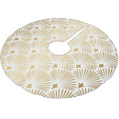 アールデコ:金ゴールド – ホワイトエレガンス。 ブラッシュドポリエステルツリースカート (アングル)