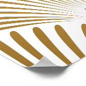 アールデコ:金ゴールド – ホワイトエレガンス。 ポスター (角)