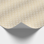 アールデコ:金ゴールド – ホワイトエレガンス。 ラッピングペーパー (角)