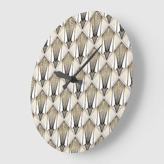 アールデコ、高級金ゴールドモチーフ ラージ壁時計 (傾斜)