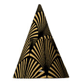 アールデコ：黒金ゴールドはかりで測。 パーティーハット (右)