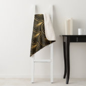 アールデコ、黒金ゴールド、シームレスなパターン。 シェルパブランケット (インサイチュ)