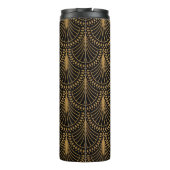 アールデコ、黒金ゴールド、シームレスなパターン。 タンブラー (裏面)