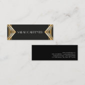 アールデコ- 20s名刺-フェイクな金ゴールドフレーム スキニー名刺 (正面/裏面)