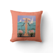 アールデコ、BOATの枕女性