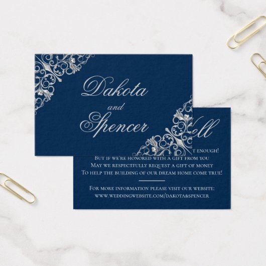 アールデコ | Silver Navy Blue Wishing Well (オフィス)